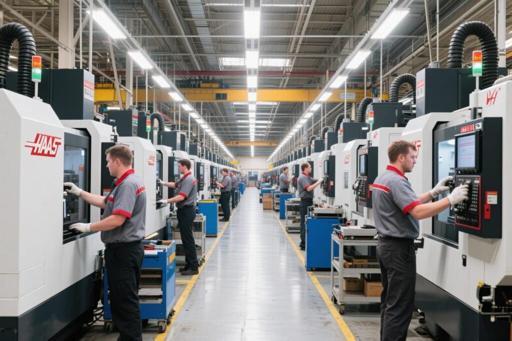 Haas CNC production line