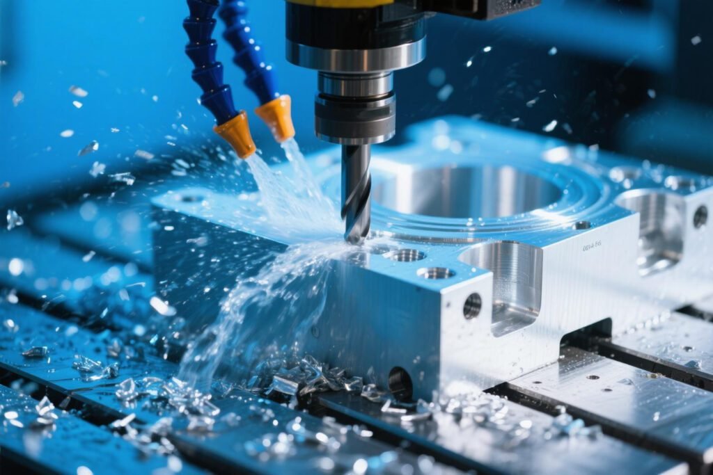 CNC-machine-cutting-aluminum-6061-7075-2024